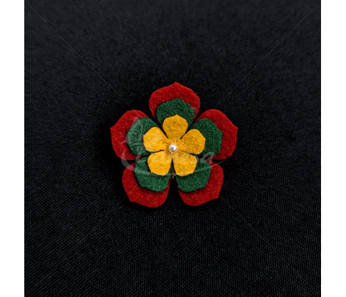 Tricolor Flower - Brooch