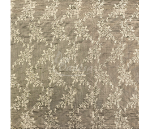 Tencel fabric embroidered with a floral design