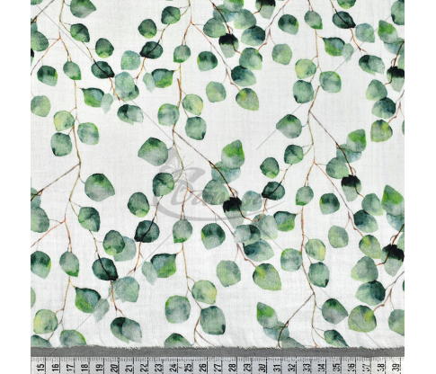 Muslin with a pattern, "Tree Leaves"