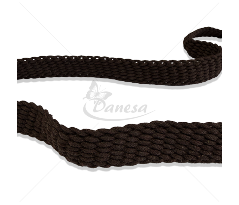 Brown braided decorative belt tape