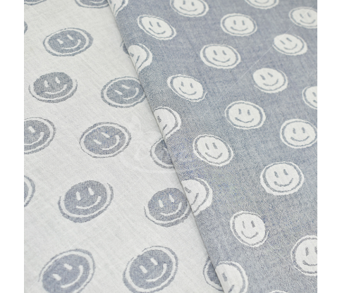Muslin with a pattern, double-sided