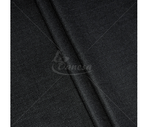 Suit fabric, Virgin Wool, small pattern, black-grey color