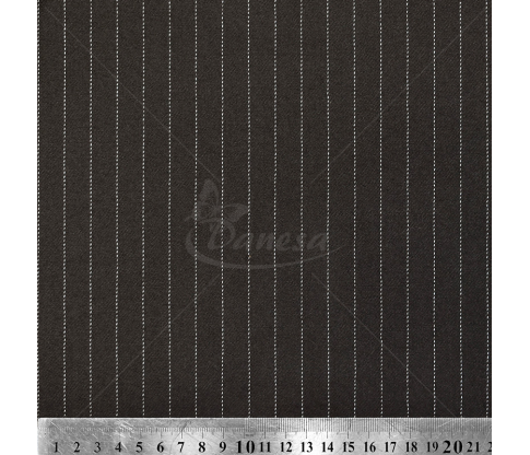 Suit fabric (Virgin Wool), striped, deep dark brown