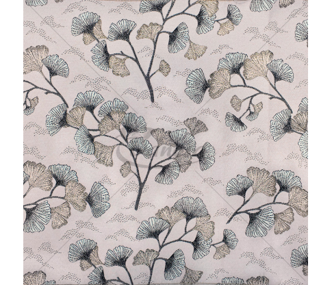 Gobelenas "Ginkmedžio lapai", rausva/sidabro spalva