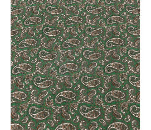 Large Paisley Batiste Fabric – Natural Silk &amp; Cotton