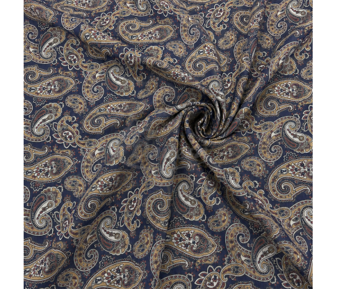 Large Paisley Batiste Fabric – Natural Silk &amp; Cotton
