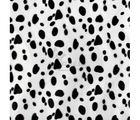 Faux fur, spots, black-white color