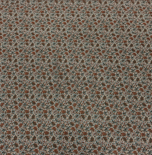 Chocolate Batist with Paisley Pattern | Natural Silk and Cotton