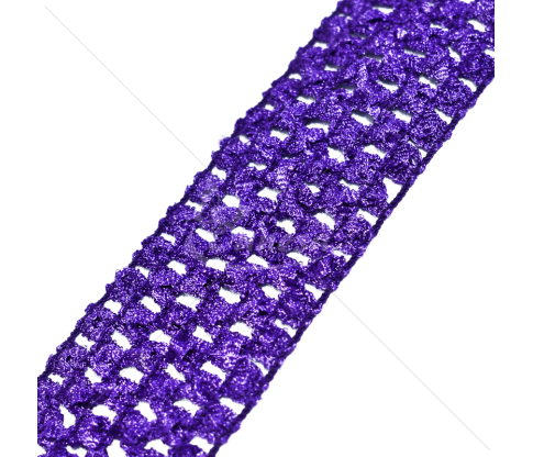 Elastic decorative ribbon with holes (For making headbands and skirts)