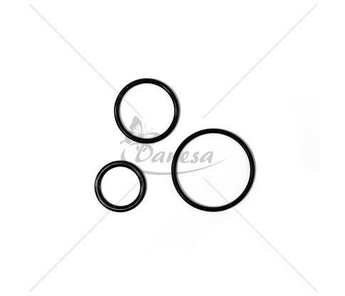 Metal rings, matte black