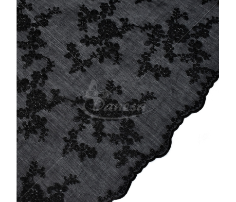 Guipure with Tencel, black