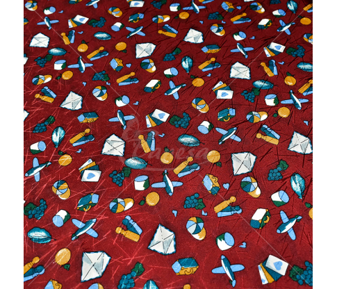 Natural silk "Leisure time", red color