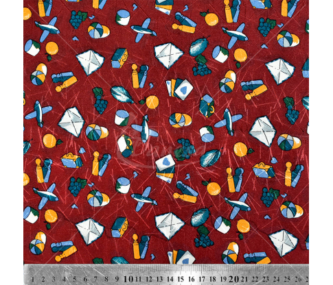 Natural silk "Leisure time", red color