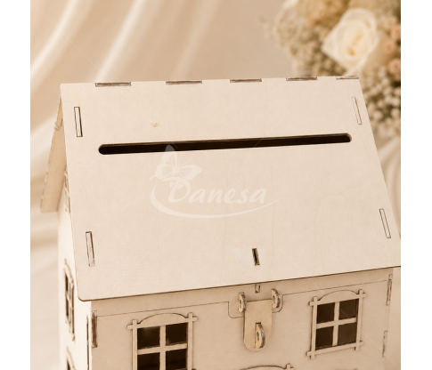Wedding Envelope Box House Made from Plywood