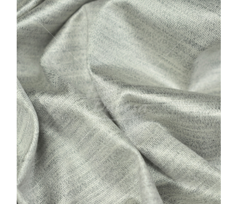 Silk with cotton, knitted fabric, a shiny light grey color