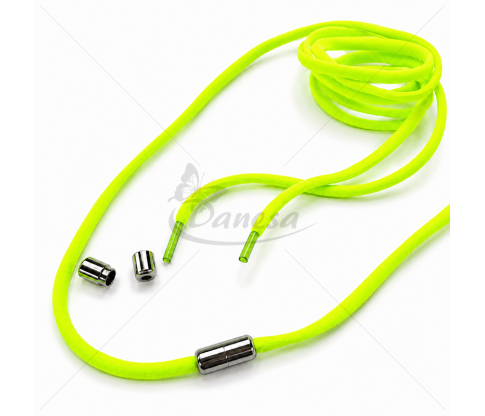 Guminiai batraiščiai su užsukamu fiksatoriumi, 100 cm, neoniniai geltoni