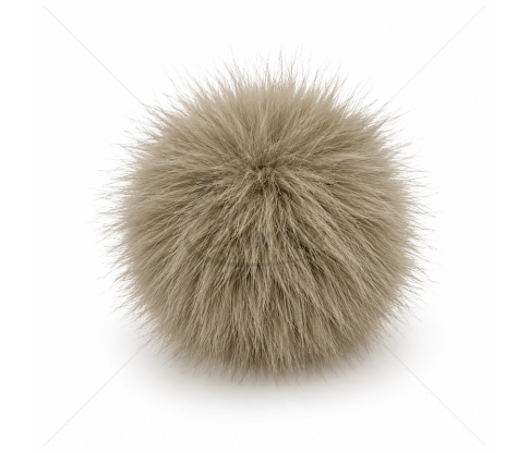 Faux Fur Pom Pom for Hats and Accessories, 12 cm