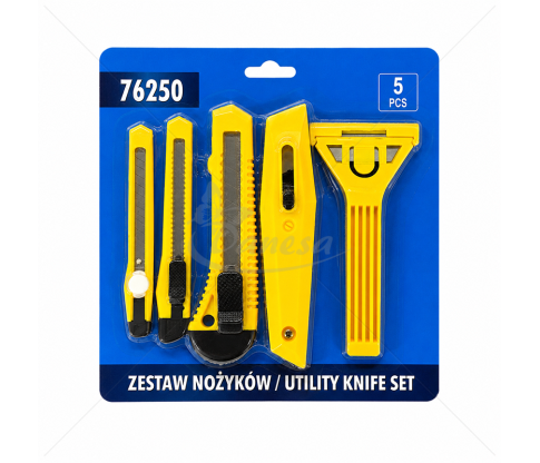 Utility Knife and Scraper Set, 5 pcs