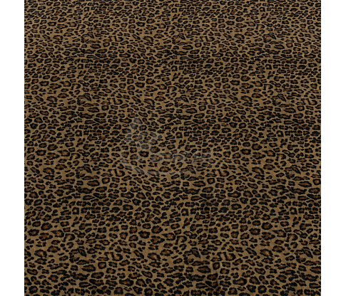 Plonas ir švelnus viskozinis audinys su karameliniu leopardo raštu