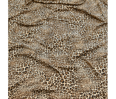 Plonas ir švelnus viskozinis audinys su leopardo raštu