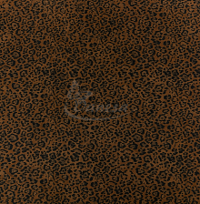 Plonas ir švelnus viskozinis audinys su šokoladiniu leopardo raštu