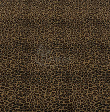 Thin and Soft Viscose Fabric with Caramel Leopard Print
