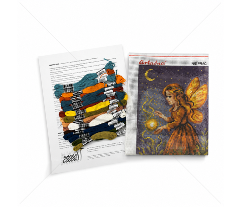 Embroidery Kit with Picture and Threads, 18 × 24 cm