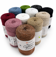 YarnArt Macrame Cotton Lurex medvilniniai makramė siūlai su liureksu, 250 g / 205 m