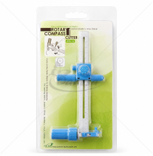 Adjustable compass circle cutter with rotary blade