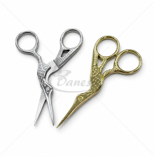 Decorative Embroidery Scissors “Crane” – Gold or Silver