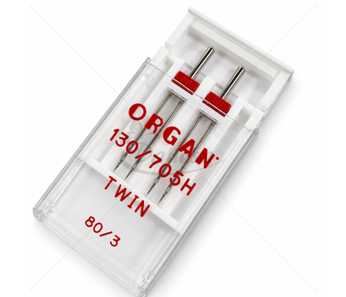 Двойная игла ORGAN 130/705H TWIN для бытовых швейных машин, 3 мм – 80, 90