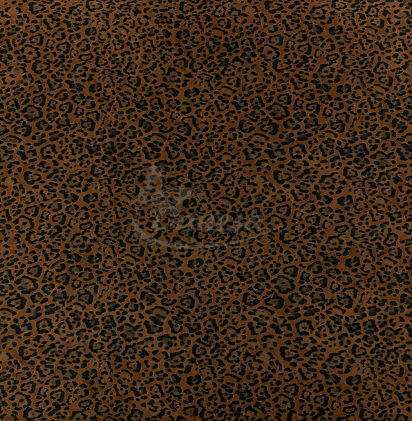 Plonas ir švelnus viskozinis audinys su šokoladiniu leopardo raštu