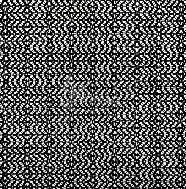 Nertas gipiūras, geometrinis raštas - rombai, juoda spalva