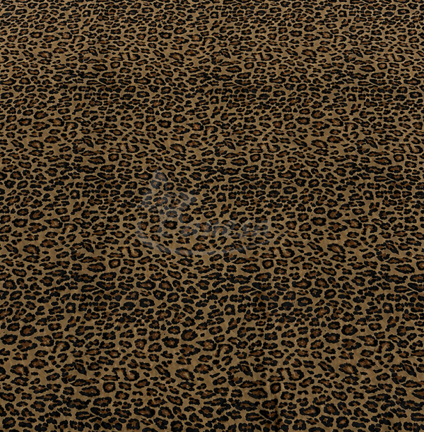 Plonas ir švelnus viskozinis audinys su karameliniu leopardo raštu