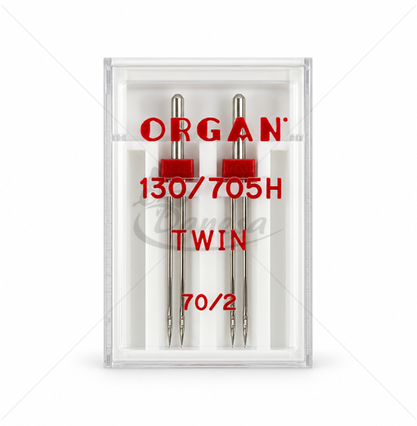 ORGAN 130/705H TWIN Twin Needle for Domestic Sewing Machines, 2 mm – 70