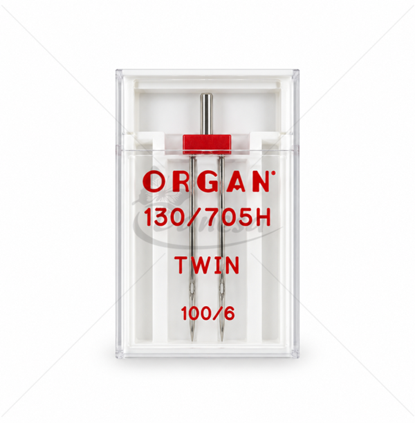 ORGAN 130/705H TWIN Twin Needle for Domestic Sewing Machines 100/6