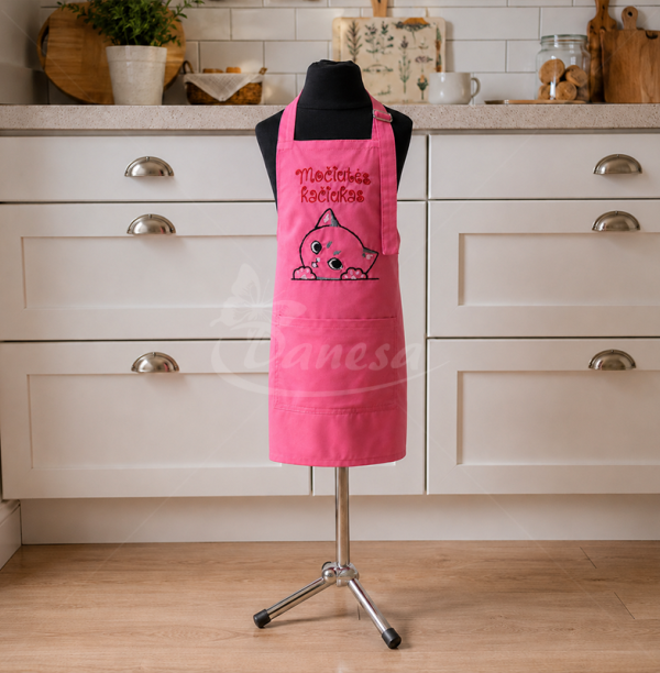 Children’s Apron “Grandma’s Kitty”, 4–5 years