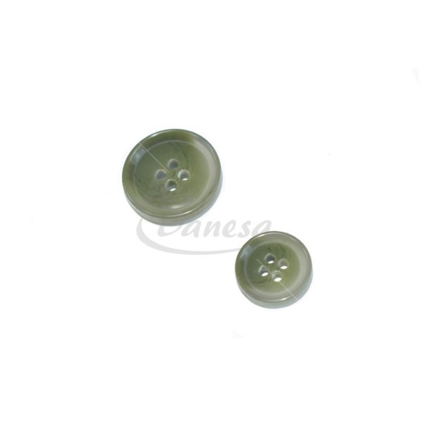 Green classic plastic four-hole sewing buttons 24L-32L