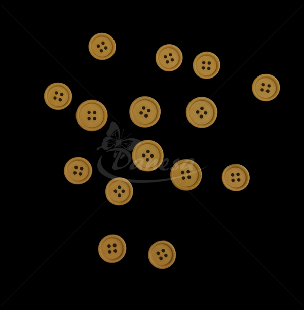 Brown classic four-hole sewing buttons 24L–40L
