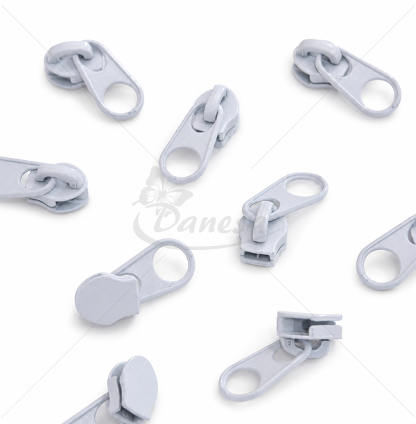 Spiral Zipper S3 Slider (White)