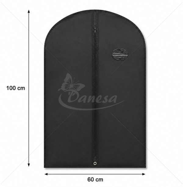 Protective Garment Bag “Elite” with Window, Black, 60 × 100 cm