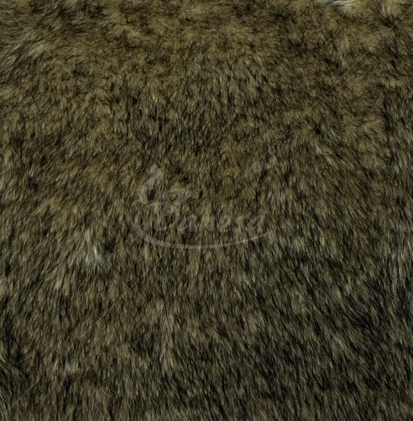 Faux fur, light brown with black tips