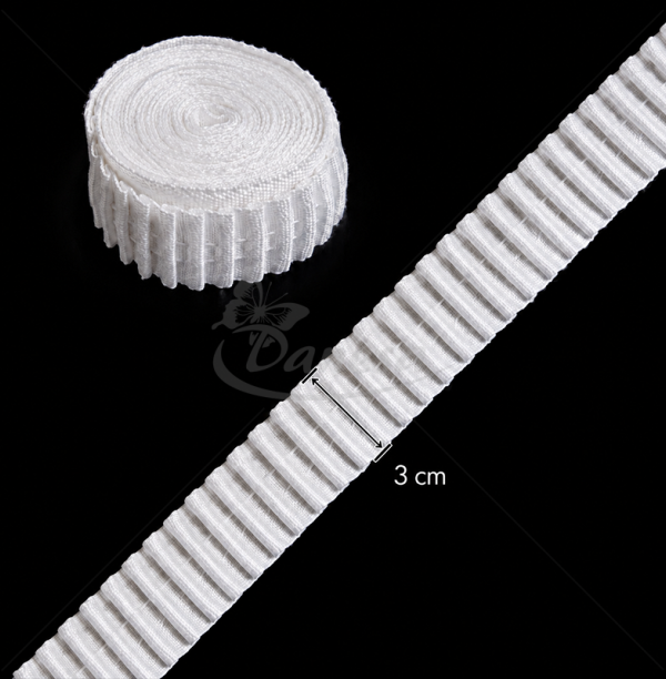 3 cm Curtain Pleating Tape with Universal Fixation