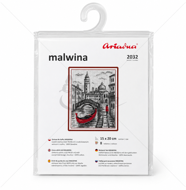 Embroidery Kit “Venice” with Threads, 15 × 20 cm