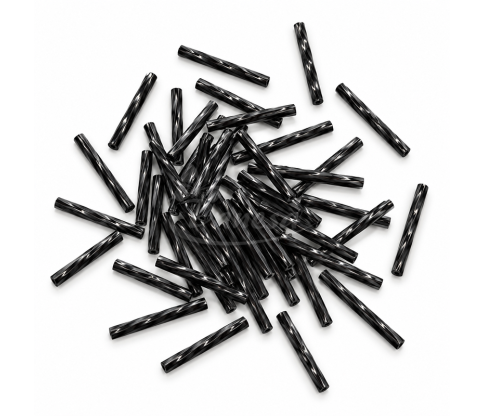 Twisted Glass Rod Beads 25 mm – 30 g