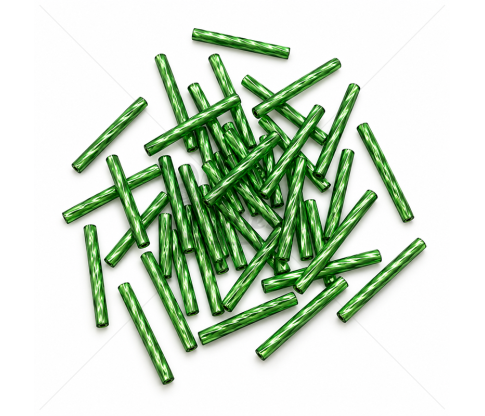 Twisted Glass Rod Beads 25 mm – 30 g