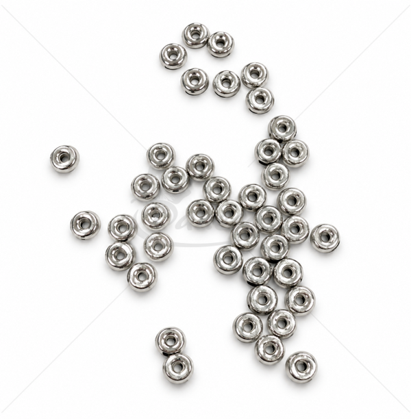 Apvalūs plastikiniai karoliukai su metaliniu blizgesiu 6 mm – 10 g