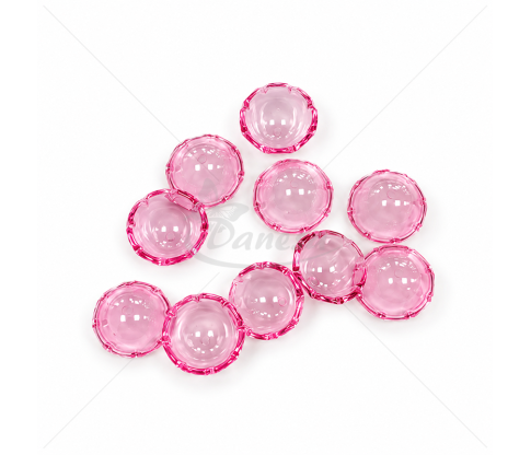 Skaidrūs plastikiniai karoliukai gėlės taurelės formos 22 mm