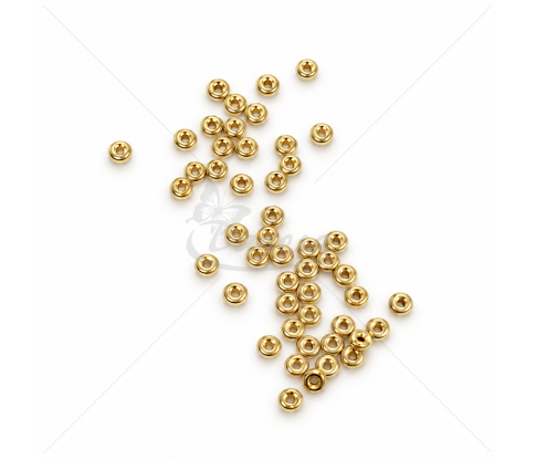 Round Flat Plastic Beads with Metallic Shine 6 mm – 10 g
