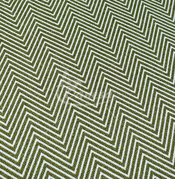 Tapestry with cotton, zig-zag print, khaki